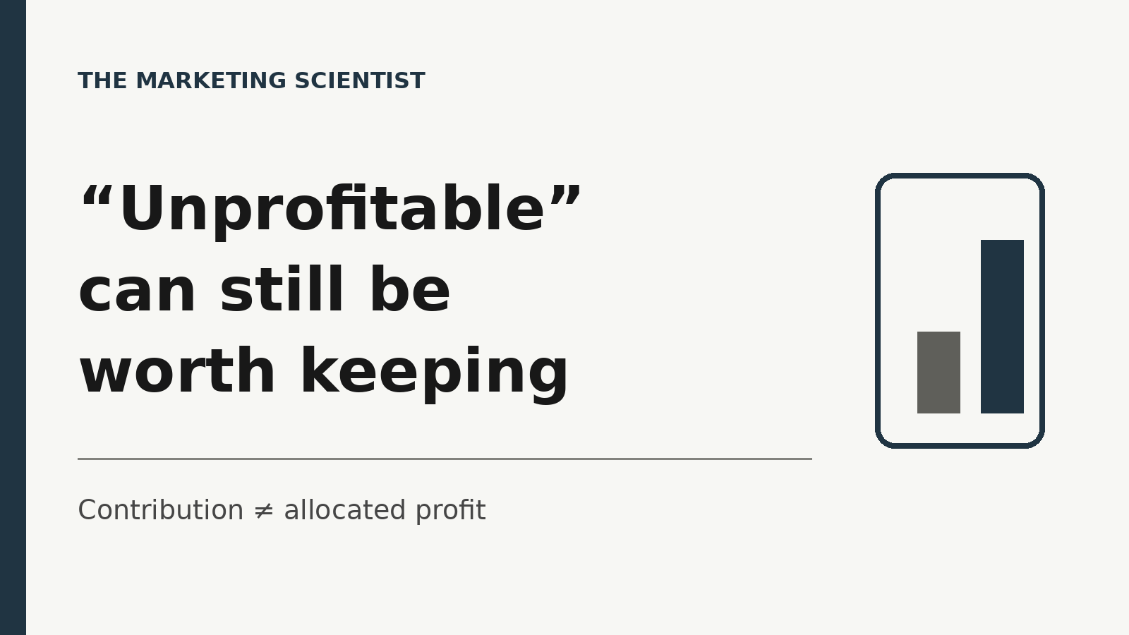<br><br><br><br><br><br>When “Unprofitable” Is Still Worth Keeping<br><br>